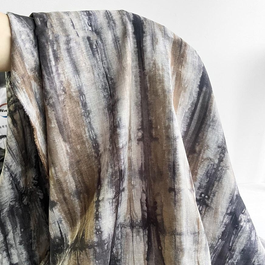 Paarsbruine etnische tie-dye p - Sewing Batik Fabric recensie en prijs